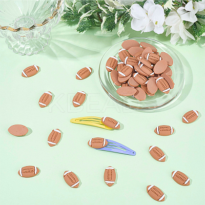50Pcs Sport Opaque Resin Cabochons CRES-SC0003-38-1