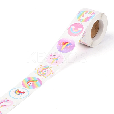 8 Styles Horse Paper Stickers X-DIY-L051-008-1