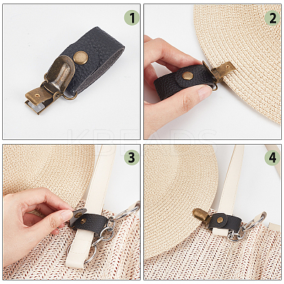 12Pcs 12 Colors Alloy Hat Clips FIND-WR0010-82-1