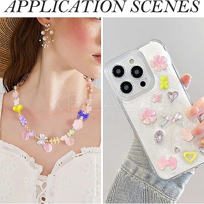 DIY Cute Acrylic Beaded Stretch Jewelry Set Kits DIY-YW0010-04A-1