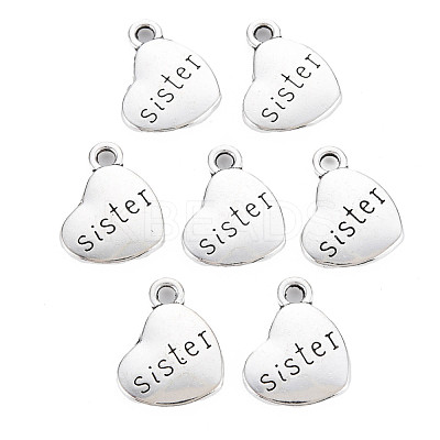 Tibetan Style Alloy Family Charms TIBEP-5429-AS-LF-1