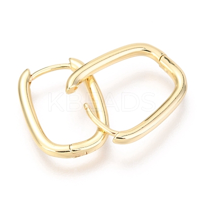 Brass Huggie Hoop Earrings EJEW-F245-07G-1