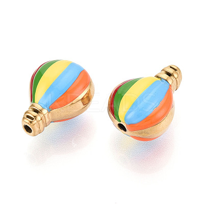 Ion Plating(IP) 304 Stainless Steel Enamel Beads STAS-N114-20G-1