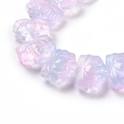 Transparent Glass Beads Strands GLAA-F114-01G-1