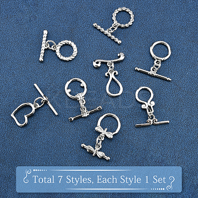 8 Set Brass Toggle Clasps KK-PH0001-89-1
