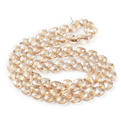 Electroplate Triangle Glass Beads Strands EGLA-A036-11A-PL04-1
