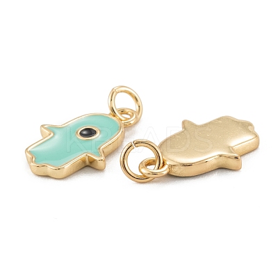 Brass Enamel Pendants KK-P204-11G-E-1