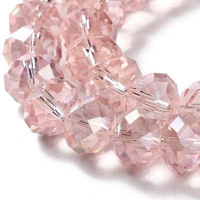 Electroplate Glass Beads Strands GR12MMY-59AB-1