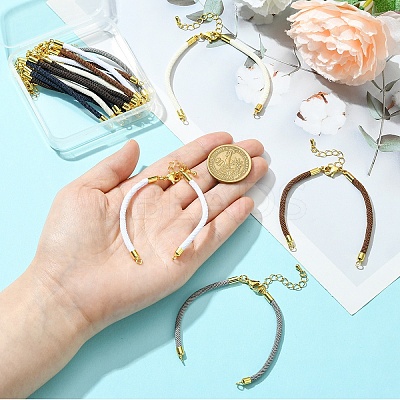 12Pcs 6 Colors Nylon Cords Bracelet Makings Fit for Connector Charms AJEW-YW0001-42-1