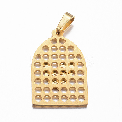 Ion Plating(IP) 304 Stainless Steel Pendants STAS-F143-08G-1