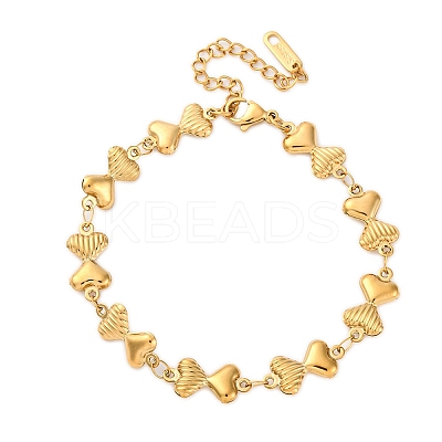 304 Stainless Steel Link Bracelets for Women BJEW-Z125-03G-02-1