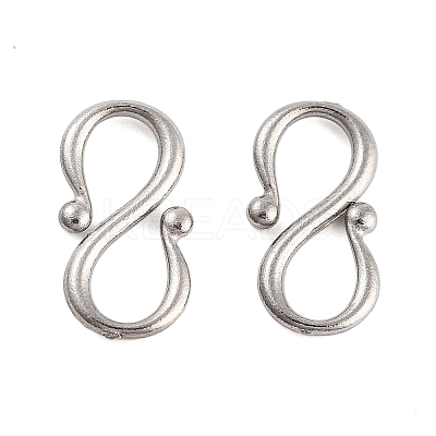 Non-Tarnish 304 Stainless Steel S-Hook Clasps LS-STAS-L082-001P-02-1