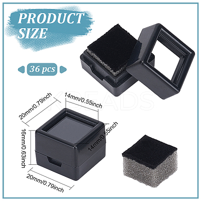 Cube Plastic Loose Diamond Storage Boxes CON-WH0095-49B-1