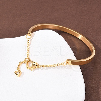 304 Stainless Steel Link Bracelets for Women BJEW-B161-07G-1