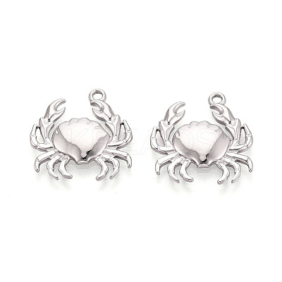304 Stainless Steel Crab Pendants STAS-T069-35P-1
