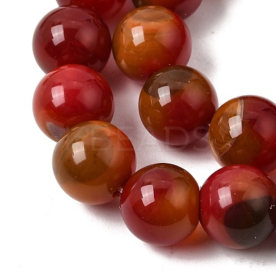 Natural Multi-Color Agate Beads Strands G-A261-B03-14mm-1