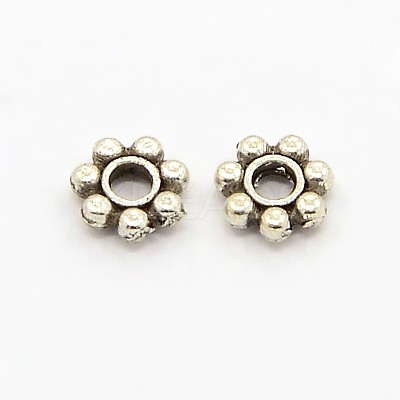 Tibetan Style Alloy Daisy Spacer Beads X-TIBEB-S039-013AS-RS-1
