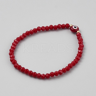 Acrylic Beaded Stretch Bracelets for Women BJEW-WH0001-14A-1