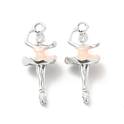 Rack Plating Alloy Enamel Pendants ENAM-M051-02P-C-1