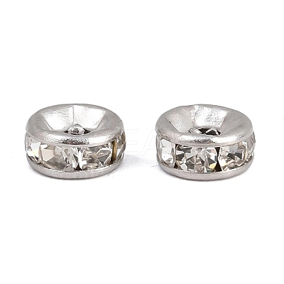 304 Stainless Steel Rhinestone Spacer Beads STAS-P444-01A-P-1