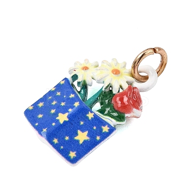 Spray Painted Alloy Pendants AL-CBAB1F7-01B-1