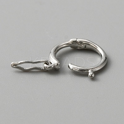 Anti-Tarnish 925 Sterling Silver Twister Clasp FIND-WH0126-77P-1