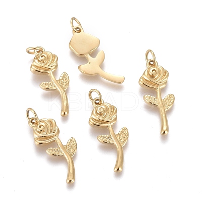 Valentine's Day Ion Plating(IP) 304 Stainless Steel Pendants STAS-I164-019G-1