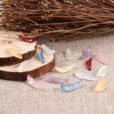 120Pcs 8 Colors Transparent Spray Painted Glass Pendants GLAA-SZ0001-48-1