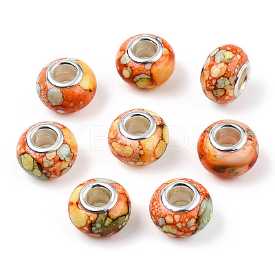 Opaque Resin European Beads RPDL-T003-09C-1