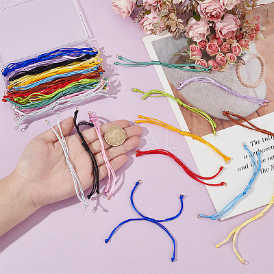 36Pcs 12 Colors Nylon Cord Bracelets Making AJEW-UN00028-1