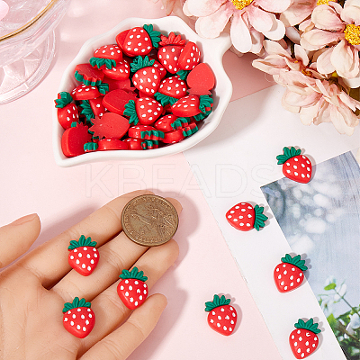 50Pcs Opaque Resin Decoden Cabochons RESI-SC0005-70-1
