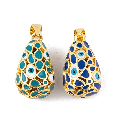 Brass Enamel Pendants KK-E112-11G-1