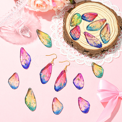 4 Sets Epoxy Resin Pendants RESI-CJ0005-18-1