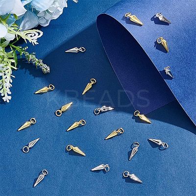 20Pcs 2 Colors Brass Charms KK-HY0001-25-1