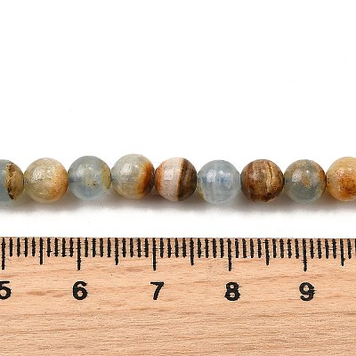 Natural Blue Calcite Beads Strands G-H312-C02-6mm-1