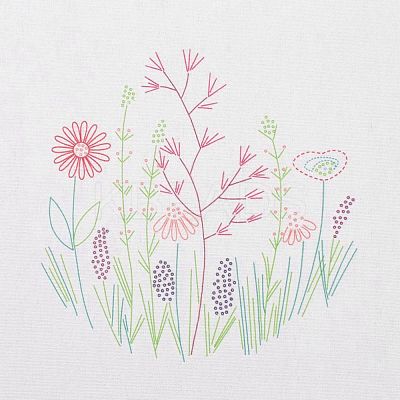 DIY Embroidery Fabric with Eliminable Pattern DIY-P032-C10-1