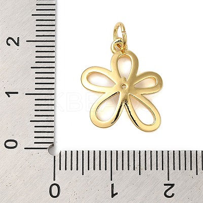 Rack Plating Brass & Clear Cubic Zirconia  Pendants X-KK-S372-18G-1