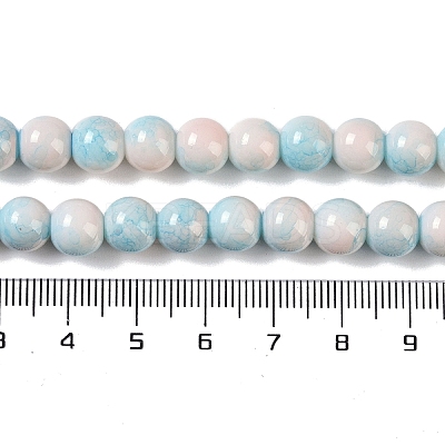 Baking Paint Glass Bead Strands LS-GLAA-H031-01B-10-1