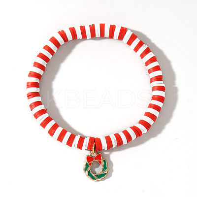 Christmas 304 Stainless Steel Enamel Charm Bracelets ZQ4442-2-1