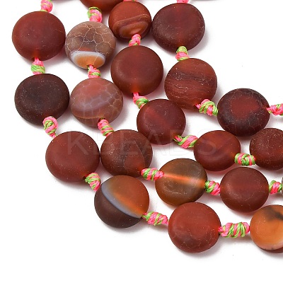 Natural Red Agate Beads Strands G-B177-B02-03-1