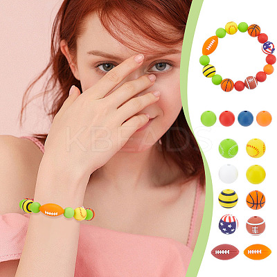 68Pcs 14 Styles Food Grade Eco-Friendly Silicone Beads SIL-GA0001-24A-1