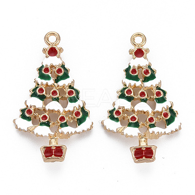 Rack Plating Alloy Enamel Pendants LS-ENAM-S126-056-NR-1