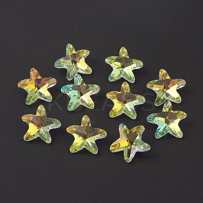 Electroplate Glass Pendants GLAA-A008-03C-1
