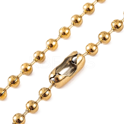 Ion Plating(IP) 304 Stainless Steel Ball Chain Necklaces for Women NJEW-G135-01D-G-1