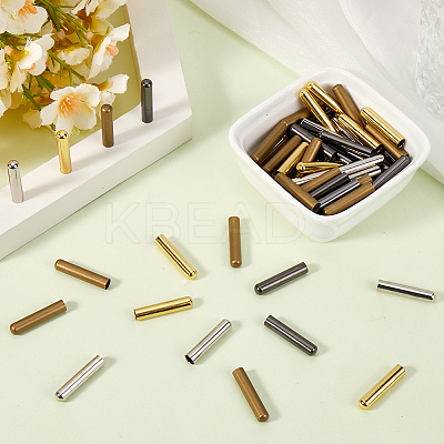 80Pcs 4 Colors Brass Aglets for Shoelaces KK-GF0001-16-1