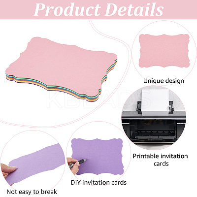 50Pcs 10 Colors DIY Paper Blank Greeting Cards AJEW-CP0010-26B-1