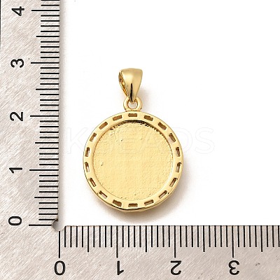 Religion Themed Rack Plating Brass Micro Pave Cubic Zirconia Pendants KK-L226-007G-18-1