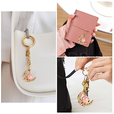 2Pcs Acrylic & Resin Imitation Pearl & Alloy Pendant Decorations HJEW-TAC0116-1