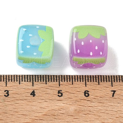 Printed Acrylic European Beads AC-CBA4EF4-06-1
