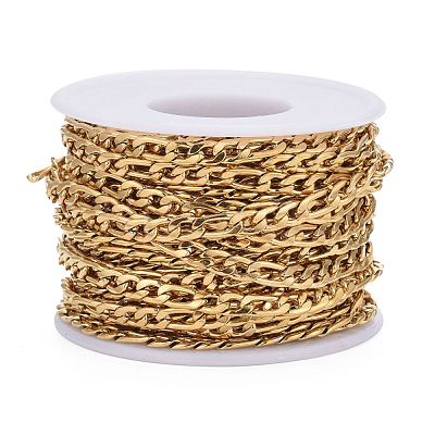 304 Stainless Steel Figaro Chains CHS-M001-04G-1